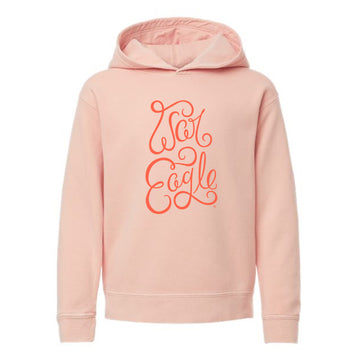 The War Eagle Script | Youth Peachy Hooded Sweatshirt