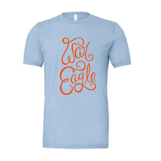 The War Eagle Script | Baby Blue Tee