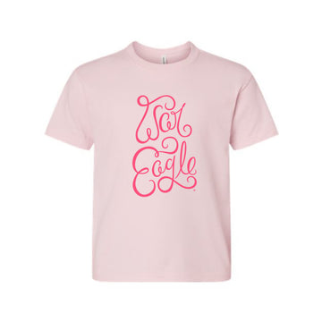 The War Eagle Script | Youth Soft Pink Tee