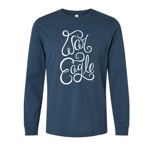 The War Eagle Script | Vintage Navy Long Sleeve Tee