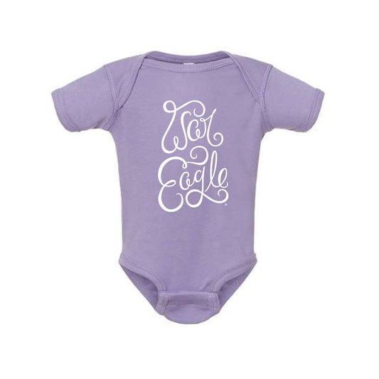 The War Eagle Script | Baby Lavender Onesie