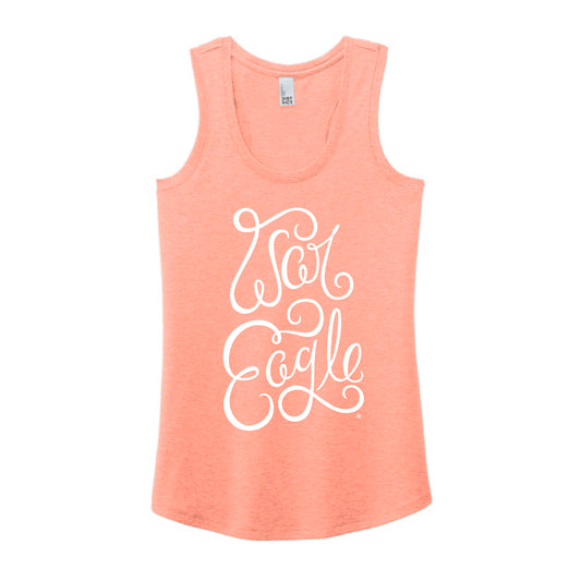 The War Eagle Script | Heathered Dusty Peach Racerback Tank