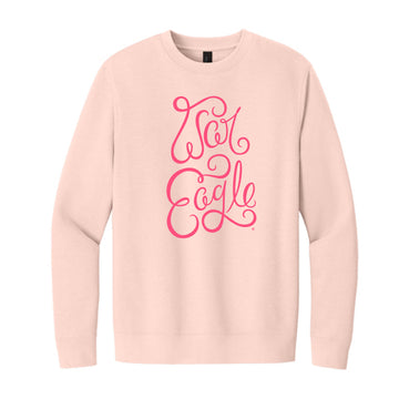 The War Eagle Script | Rosewater Pink Crewneck Sweatshirt
