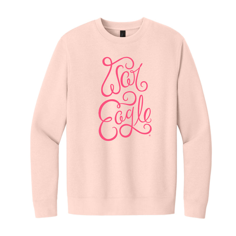The War Eagle Script | Rosewater Pink Crewneck Sweatshirt