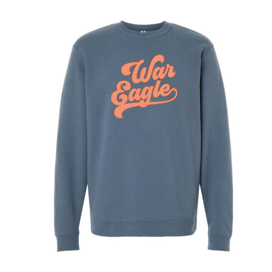 The War Eagle Stripes | Adult Storm Blue Sweatshirt
