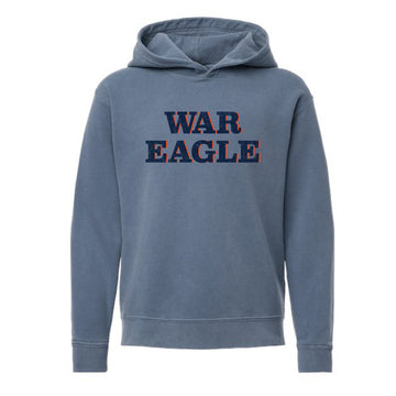The War Eagle Wall | Youth Blue Jean Hooded Sweatshirt