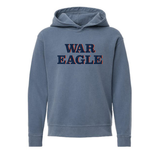 The War Eagle Wall | Youth Blue Jean Hooded Sweatshirt