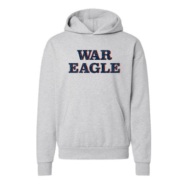 The War Eagle Wall | Grey Heather Hooded Sweatshirt