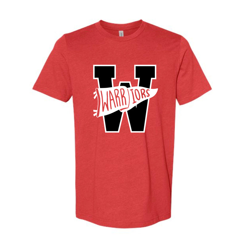 The Warriors Pennant | Heather Red Tee