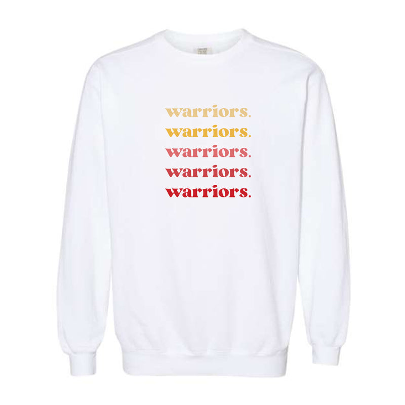 The Warriors Repeat | Adult White Crewneck Sweatshirt