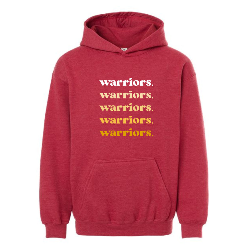 The Warriors Repeat | Youth Heather Red Hooded Sweatshirt