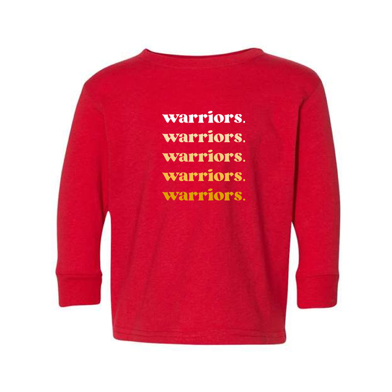 The Warriors Repeat | Toddler Red Long Sleeve Tee