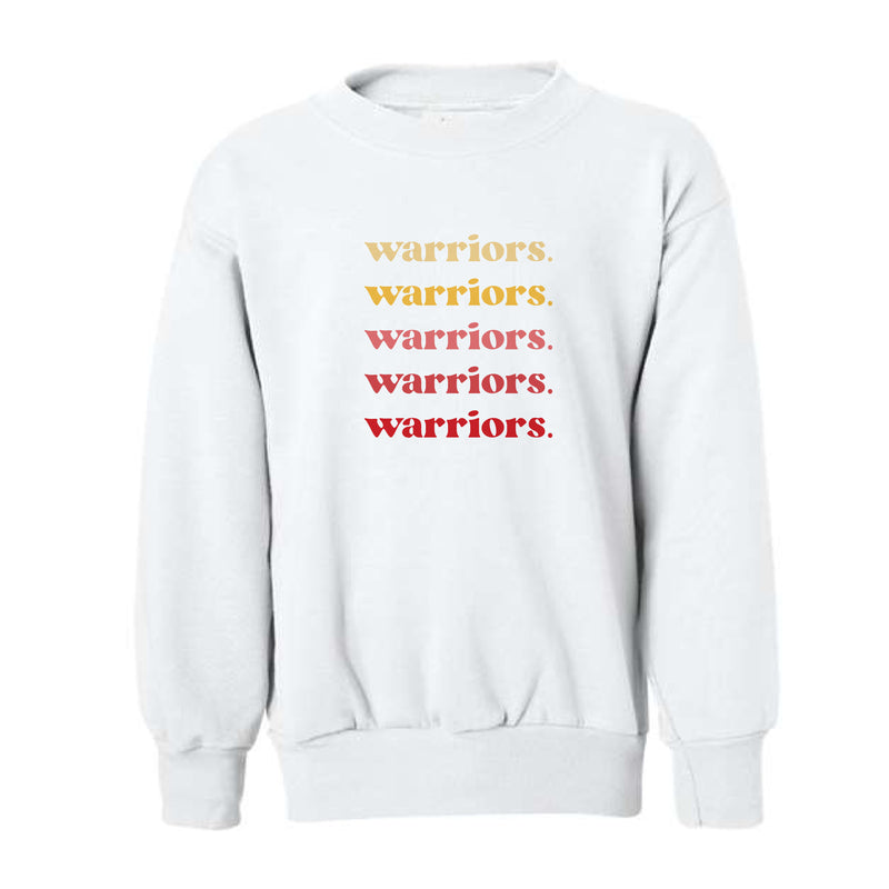 The Warriors Repeat | Youth White Crewneck Sweatshirt