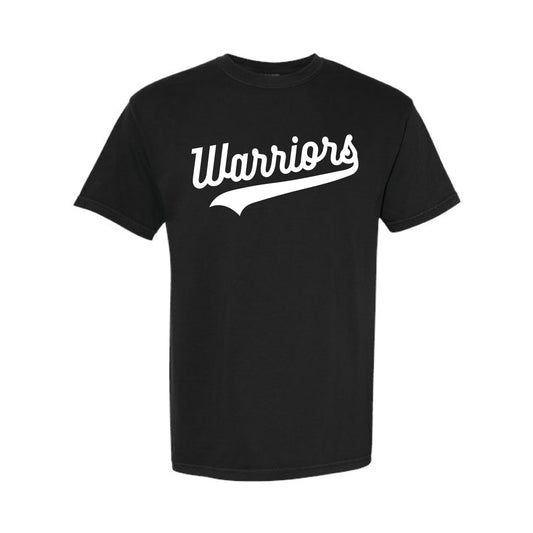 The White Warriors Swoosh | Adult Black Tee