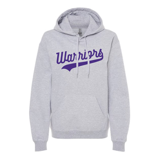 The Warriors Swoosh | Adult Sport Grey Hoodie
