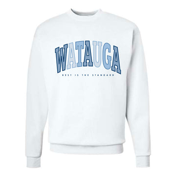 The Watauga Arch Best is the Standard | White Crewneck Sweatshirt