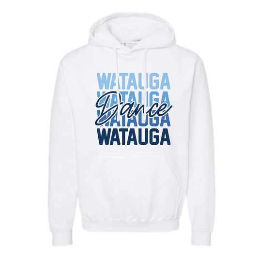 The Watauga Dance Multi | White Hooded Sweatshirt