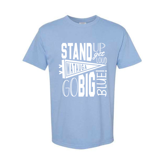The Watauga Go Big Blue | Washed Denim Tee