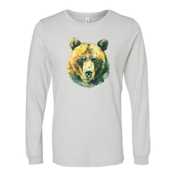 The Watercolor Bear  | Silver Long Sleeve