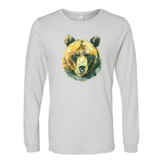The Watercolor Bear  | Silver Long Sleeve
