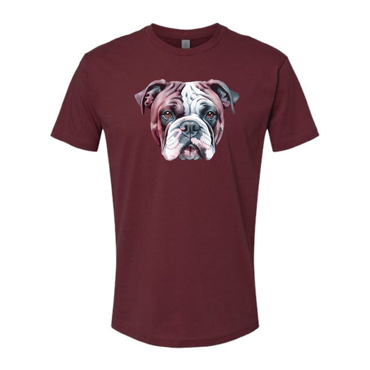 The Watercolor Bulldog Maroon & White | Maroon Tee
