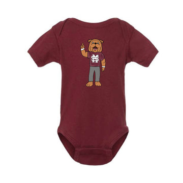 The Watercolor Full Body Bully | Baby Maroon Onesie
