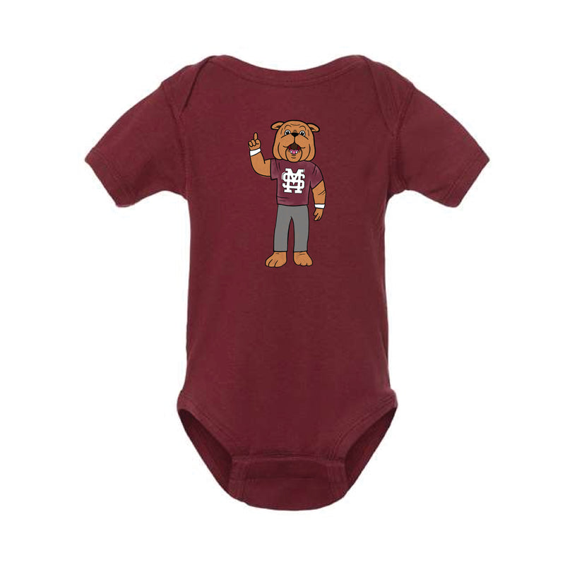 The Watercolor Full Body Bully | Baby Maroon Onesie