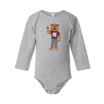 The Watercolor Full Body Bully | Baby Heather Long Sleeve Onesie