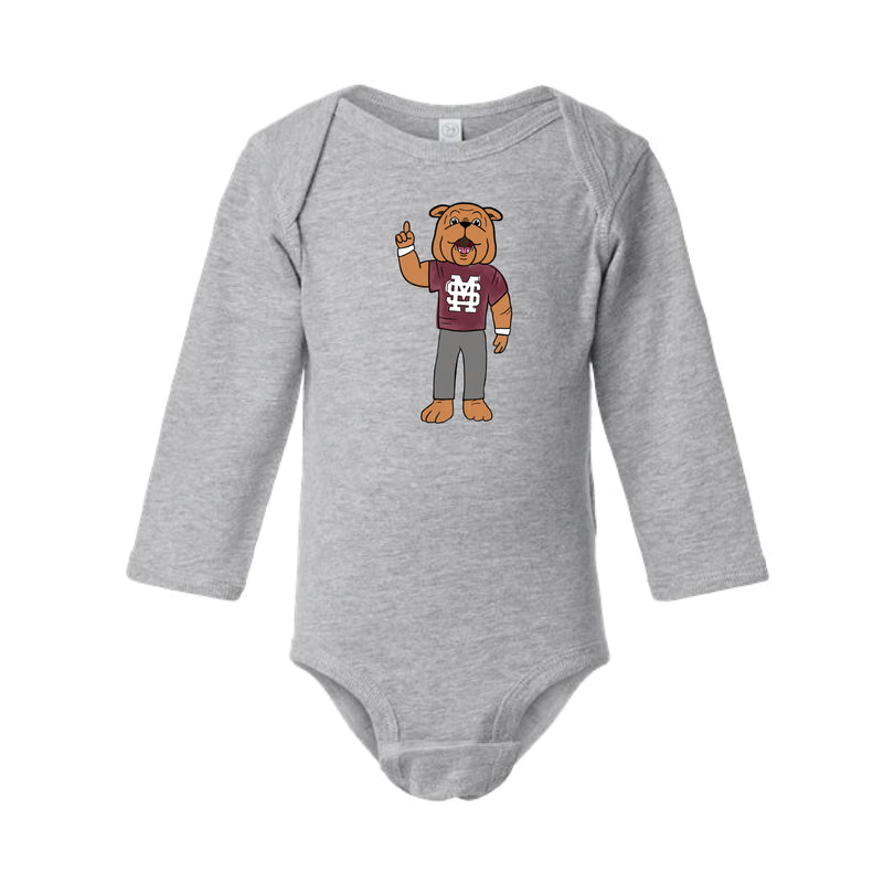 The Watercolor Full Body Bully | Baby Heather Long Sleeve Onesie