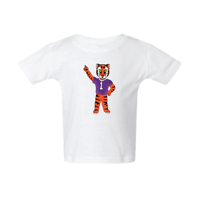 The Watercolor Full Body Clemson Tiger | Baby White Tee