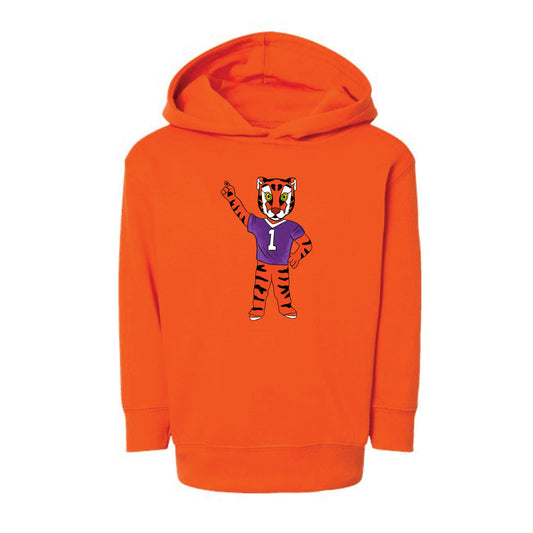 The Watercolor Full Body Clemson Tiger | Toddler Orange Hoodie