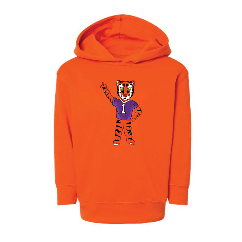 The Watercolor Full Body Clemson Tiger | Toddler Orange Hoodie
