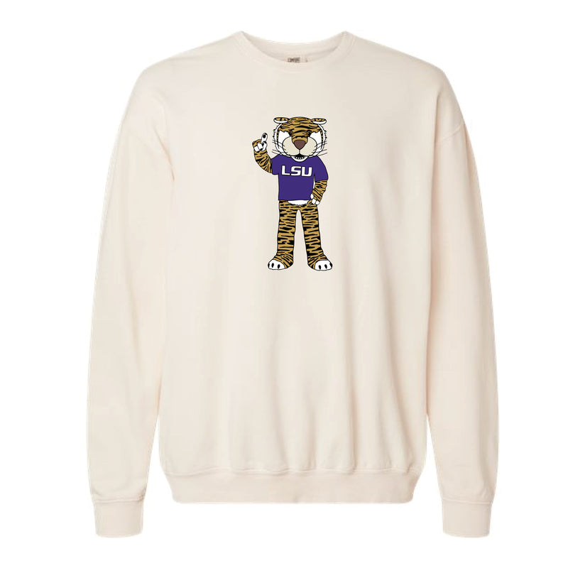 The Watercolor Full Body Mike the Tiger | Ivory Sweatshirt