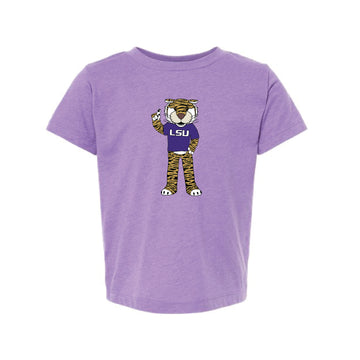 The Watercolor Full Body Mike the Tiger | Toddler Heather Team Purple Tee