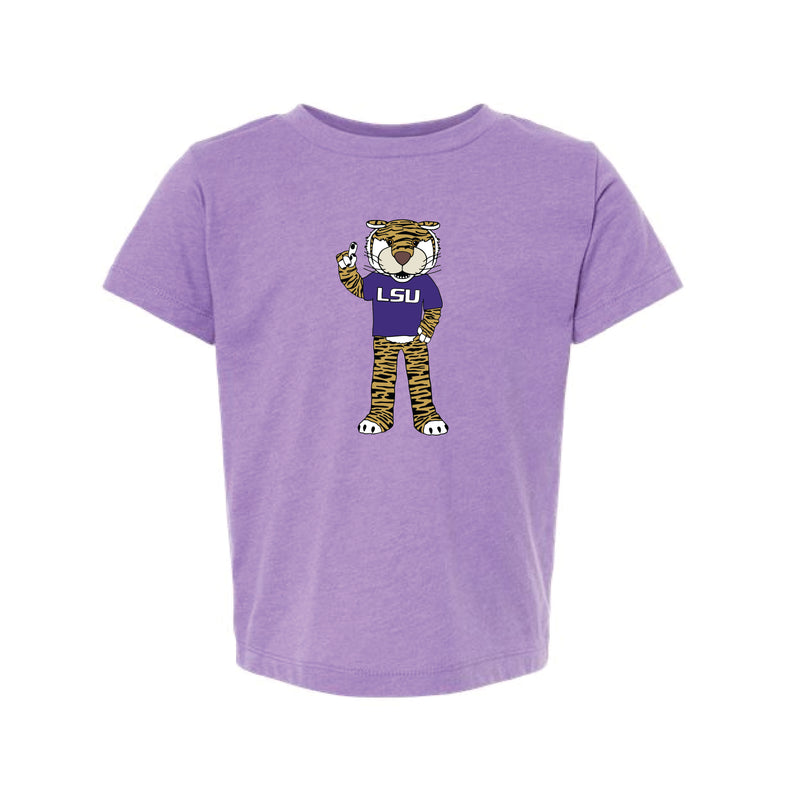 The Watercolor Full Body Mike the Tiger | Toddler Heather Team Purple Tee