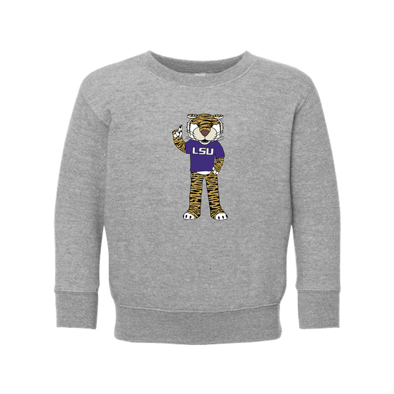 The Watercolor Full Body Mike the Tiger | Toddler Heather Sweatshirt