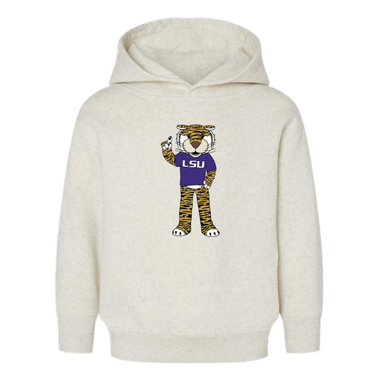 The Watercolor Full Body Mike the Tiger | Toddler Natural Heather Hoodie