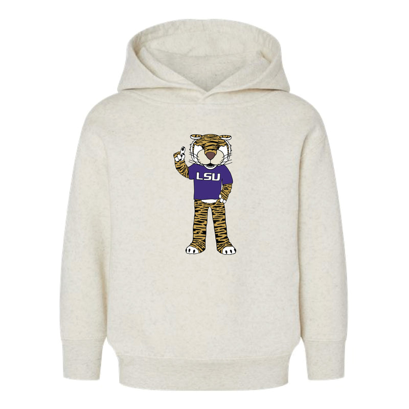 The Watercolor Full Body Mike the Tiger | Toddler Natural Heather Hoodie
