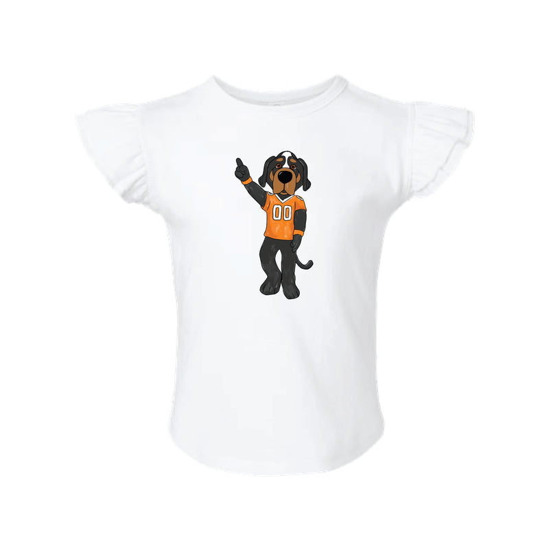 The Watercolor Full Body Smokey | Toddler White Flutter Sleeve Tee