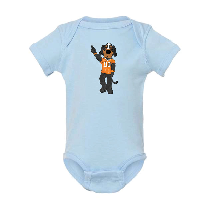The Watercolor Full Body Smokey | Baby Light Blue Onesie