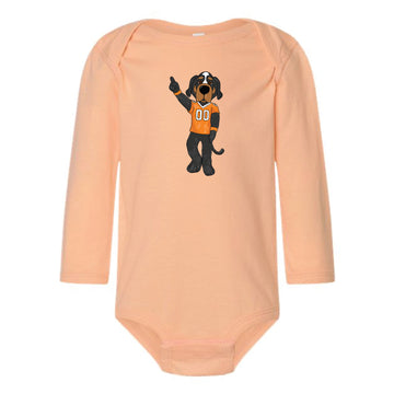 The Watercolor Full Body Smokey | Baby Peachy Long Sleeve Onesie