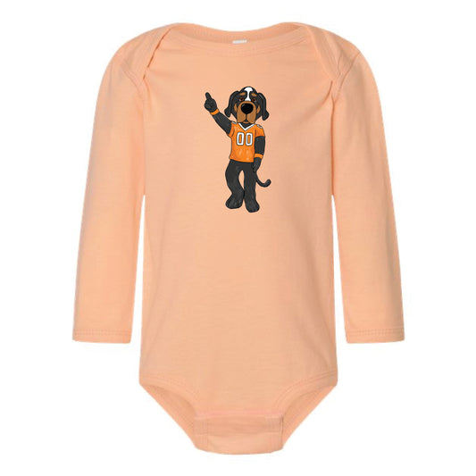 The Watercolor Full Body Smokey | Baby Peachy Long Sleeve Onesie