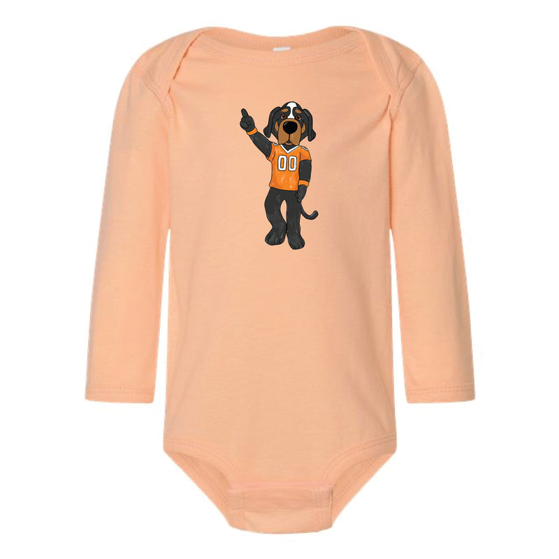 The Watercolor Full Body Smokey | Baby Peachy Long Sleeve Onesie