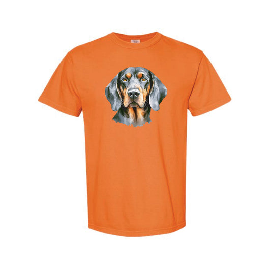The Watercolor Hound Dog Orange & Grey | Burnt Orange Tee