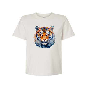 The Watercolor Tiger Orange and Blue | Natural Tee