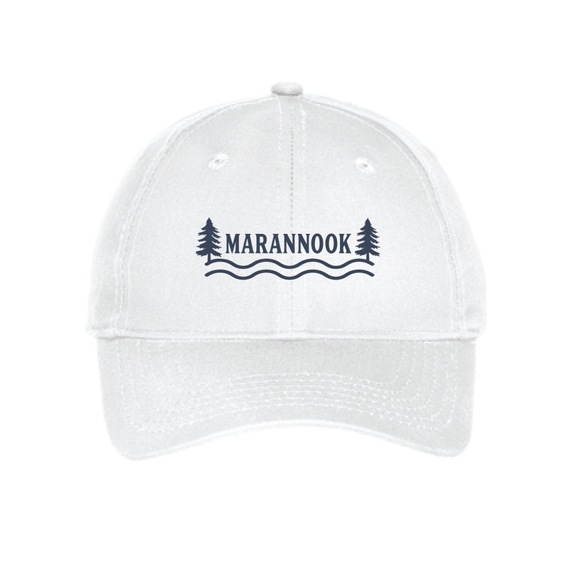 The Waves and Trees | White Youth Twill Cap