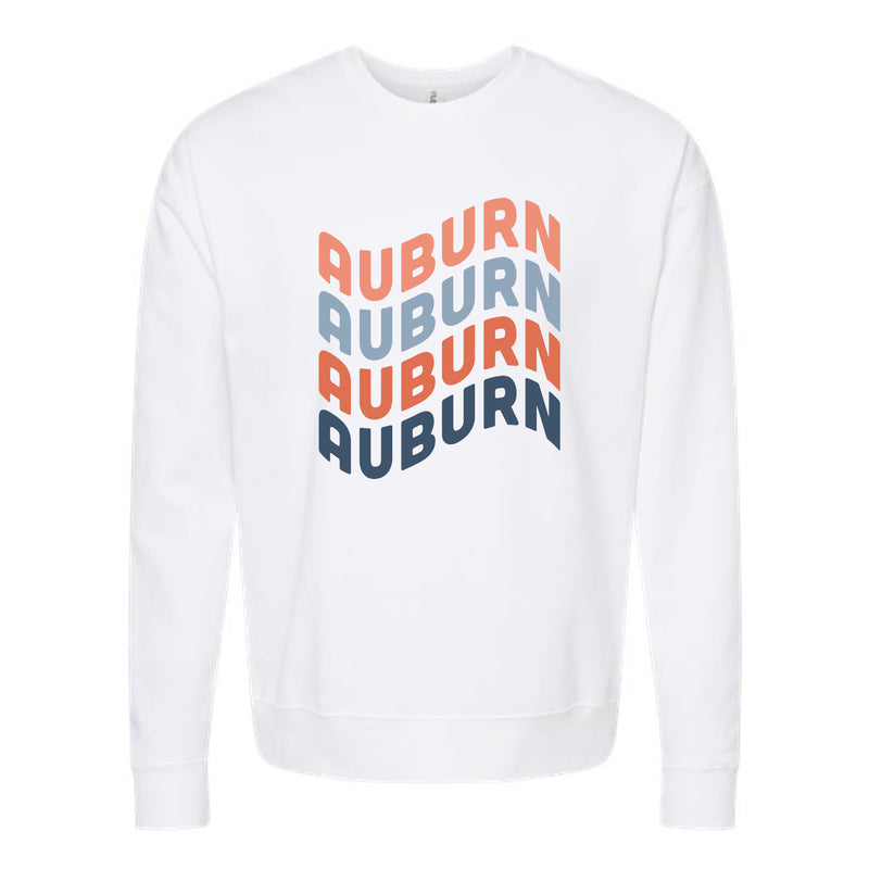 The Wavy Auburn | White Sweatshirt