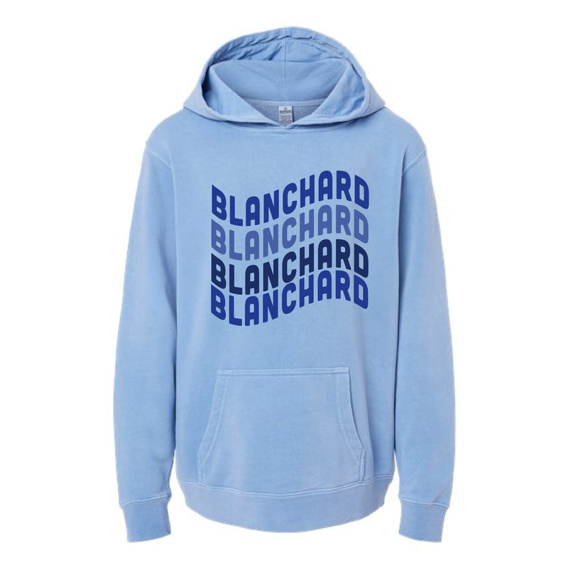 The Wavy Blanchard | Pigment Light Blue Youth Hooded Sweatshirt