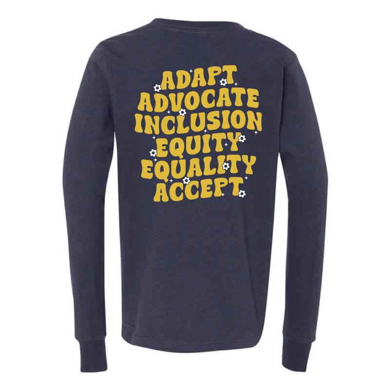 The Wavy Howard T Ennis | Youth Navy Long Sleeve Tee