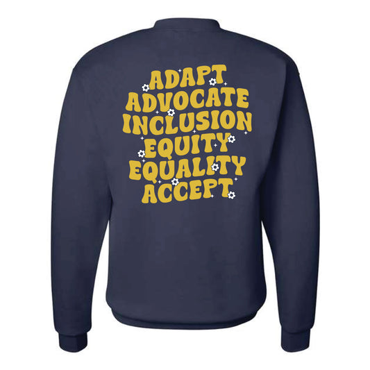 The Wavy Howard T Ennis | Adult Navy Crewneck Sweatshirt